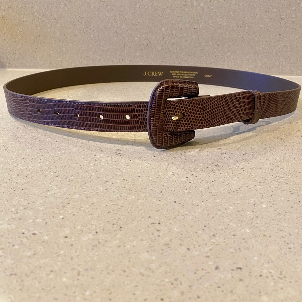 J.Crew Dark Brown Leather Belt
